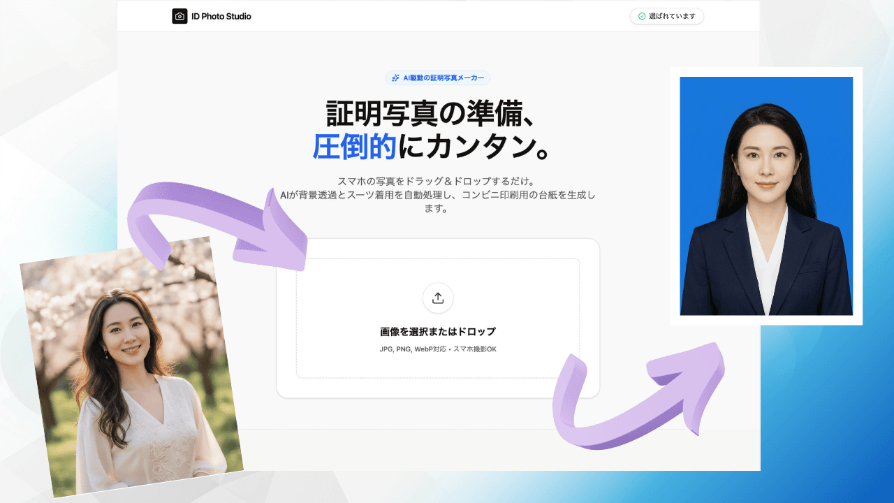 AI証明写真メーカー ID Photo Studio — スマホで証明写真を簡単作成